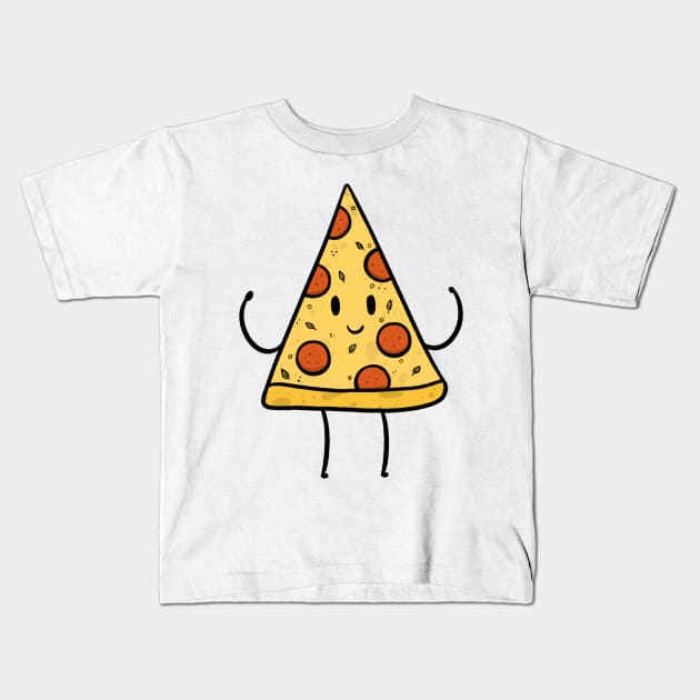 Pizza slice Kids T-Shirt by d o r r i a n